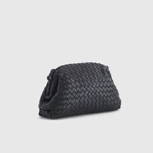 Quince Italian Leather Handwoven Pouch Crossbody Clutch